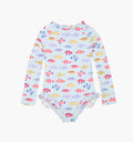 The Tiny Sora Rashguard - Blue Rainbow Fish