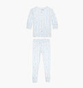 The Tiny Sully PJ Set in Blue Skiers Toile color:Blue Skiers Toile