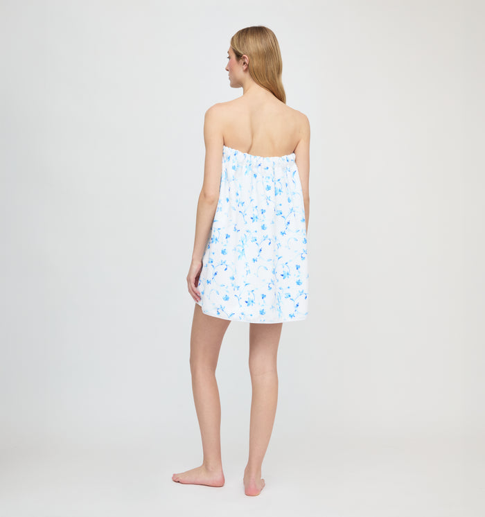 The Towel Wrap - Blue Botanical