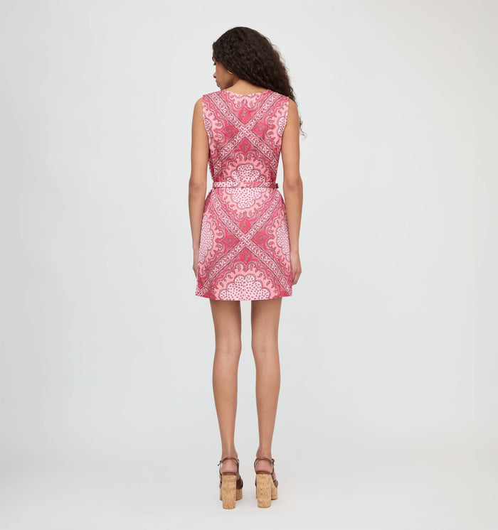 The Viola Dress - Berry Paisley Scarf