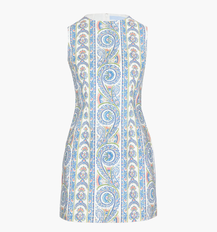 The Viola Dress - Blue Corsica Paisley