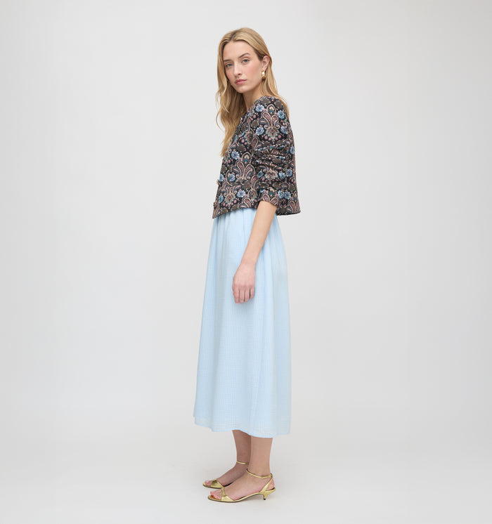 The Virginia Jacket - Black Tapestry Fleur Brocade