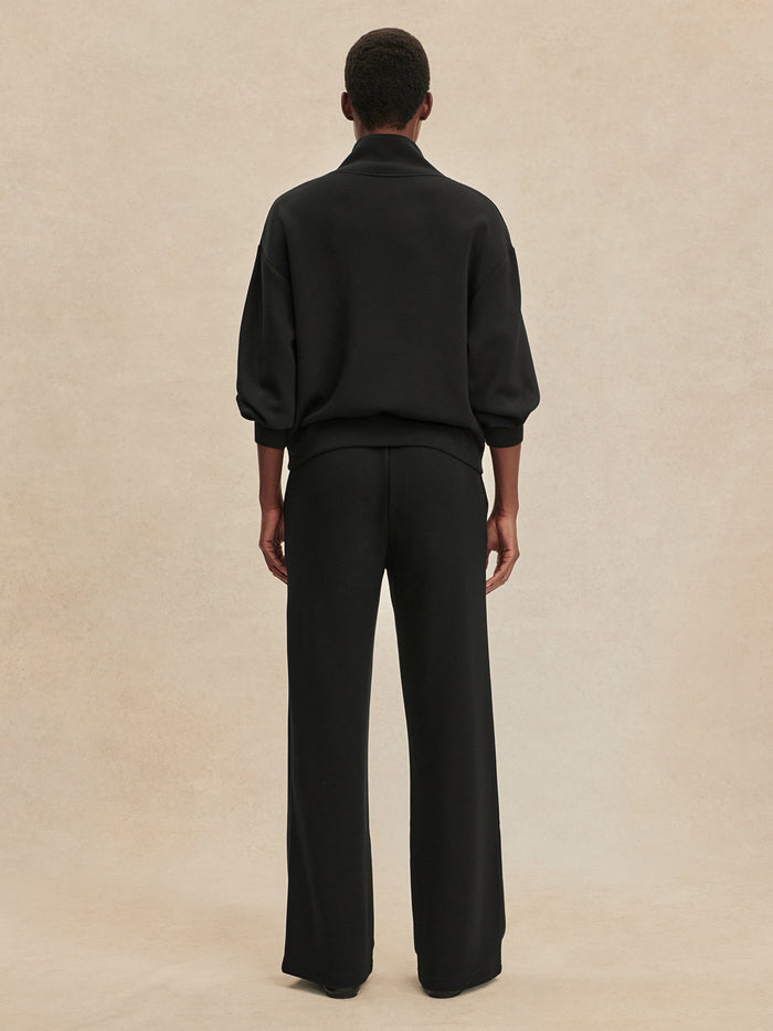 Black|The Wide Leg Pant in Black, size 32, full-length product image.