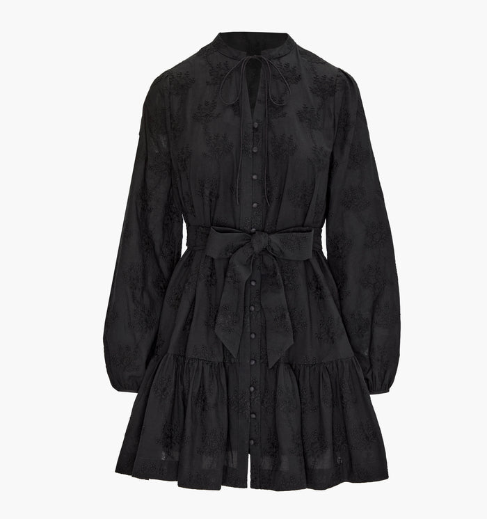 Black Embroidered Bouquet / XXS