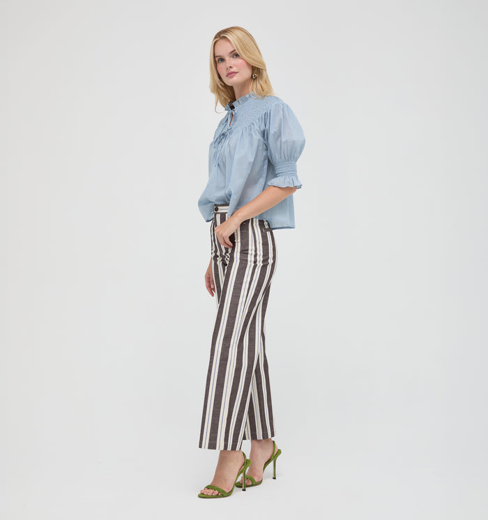 The Zinnia Top -  Dusty Blue