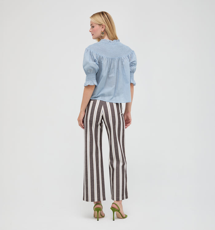 The Zinnia Top -  Dusty Blue