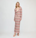 The Zoey Maxi Skirt - Pink Multi Smooth Shimmer Knit