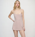 The Zuri Swim Skirt - Cognac Gingham