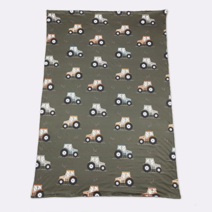Tractor Fields Baby Blanket