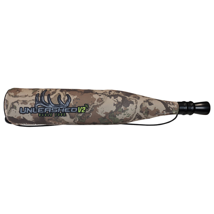 Camouflage Unleashed V2 Bugle Tube with antler logo and black mouthpiece.