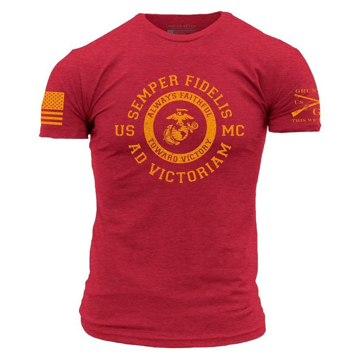 Grunt Style USMC - Toward Victory T-Shirt - Red T-Shirt