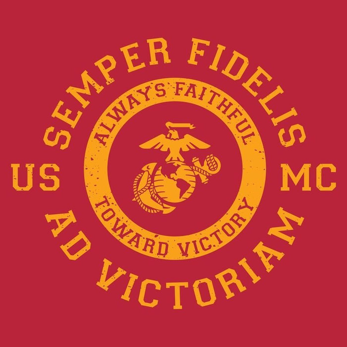 Grunt Style USMC - Toward Victory T-Shirt - Red artwork