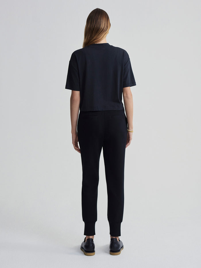 Black|Varley Venice Easy Tee in Black, a short-sleeve relaxed-fit tee.