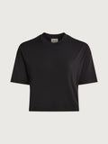 Black|Front-facing Venice Easy Tee Black, a black short-sleeve crew-neck tee with a relaxed fit.