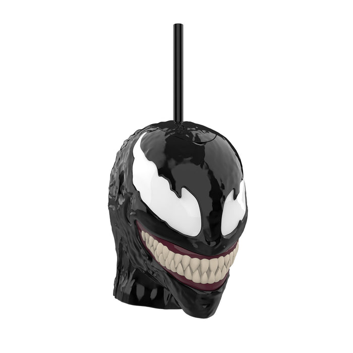 Angled profile view of the Venom collectible cup highlighting its 32oz capacity and durable design