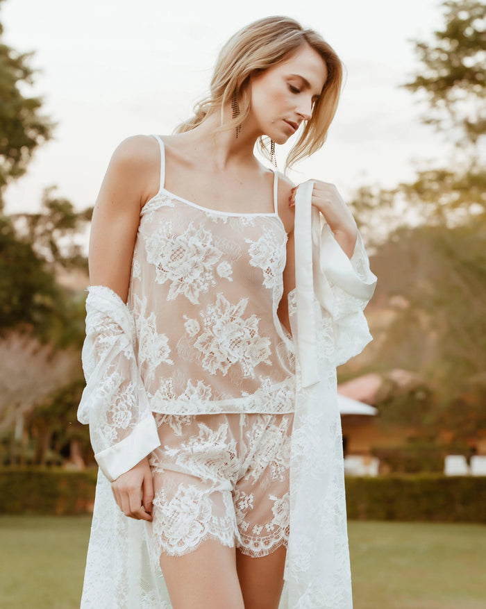 Wales Sheer Floral Lace Jumper - Carol Coelho Intimates