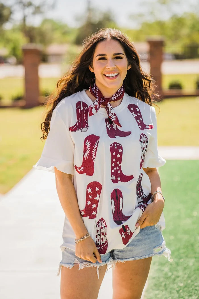 Walk The Line Maroon Top