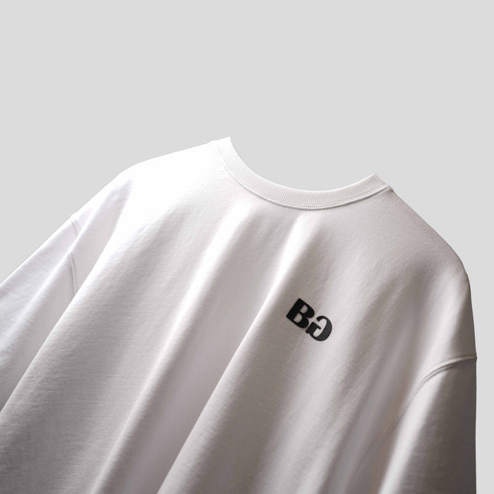 White Basic HD Print T-Shirt