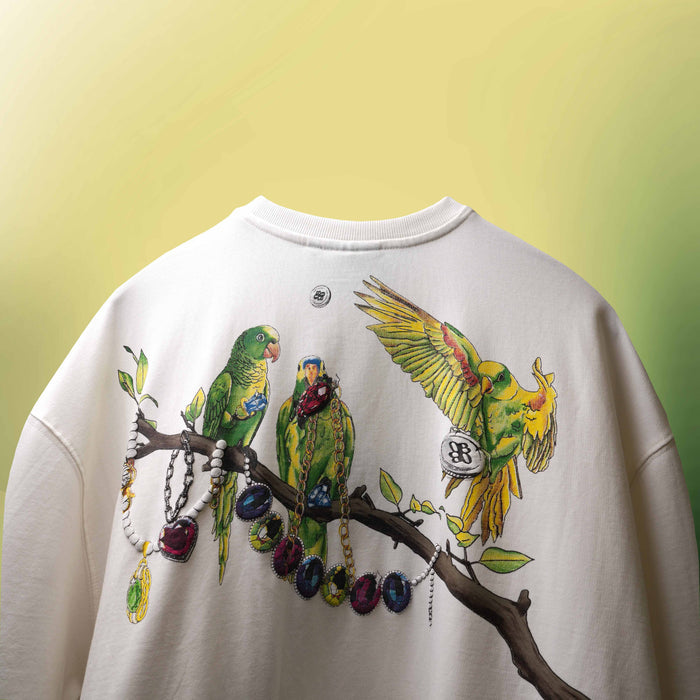 White Birds and Bling Oversized T-shirt