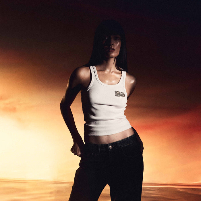 White Crystal Tank Top