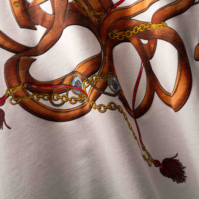 White Harnessed Relaxed Fit T-Shirt