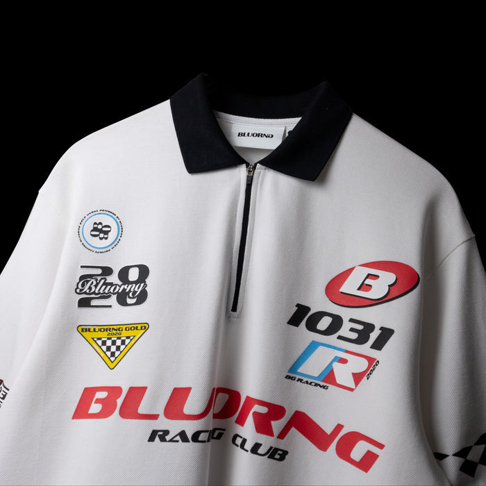 White Retro Rev Polo T-Shirt