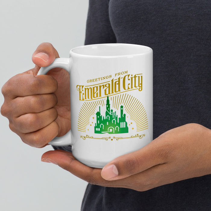 Close-up of the smooth ceramic base and rim detailing on the microwave and dishwasher safe mug