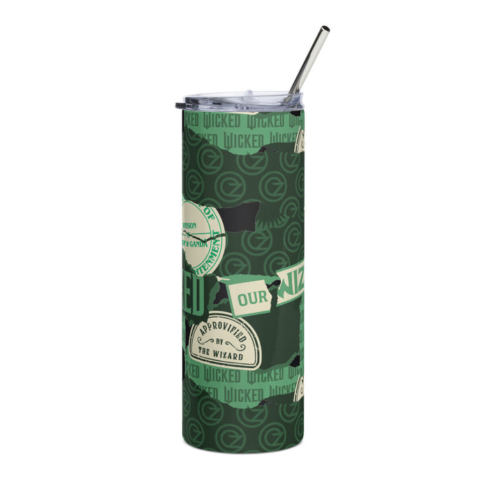 Wicked stainless steel tumbler with straw and lid