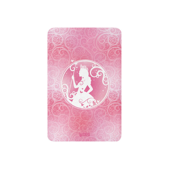 Wicked Glinda Bubble Sherpa Blanket folded neatly to showcase the soft textured fabric