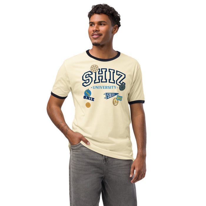 Wicked Shiz University Ringer T-Shirt fabric and collar detail