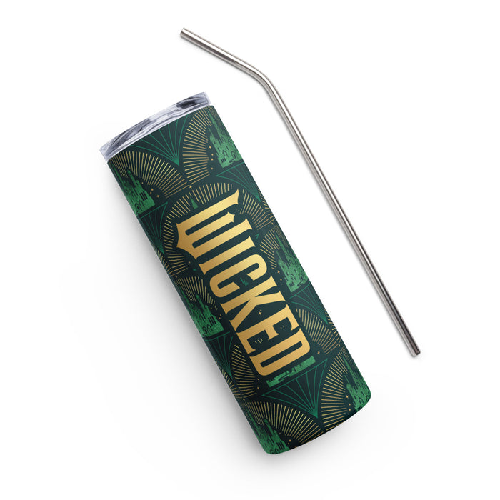Side profile of the white stainless steel tumbler emphasizing its durable construction