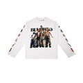 White premium oversized full-sleeve t-shirt Wild Bunch graphic