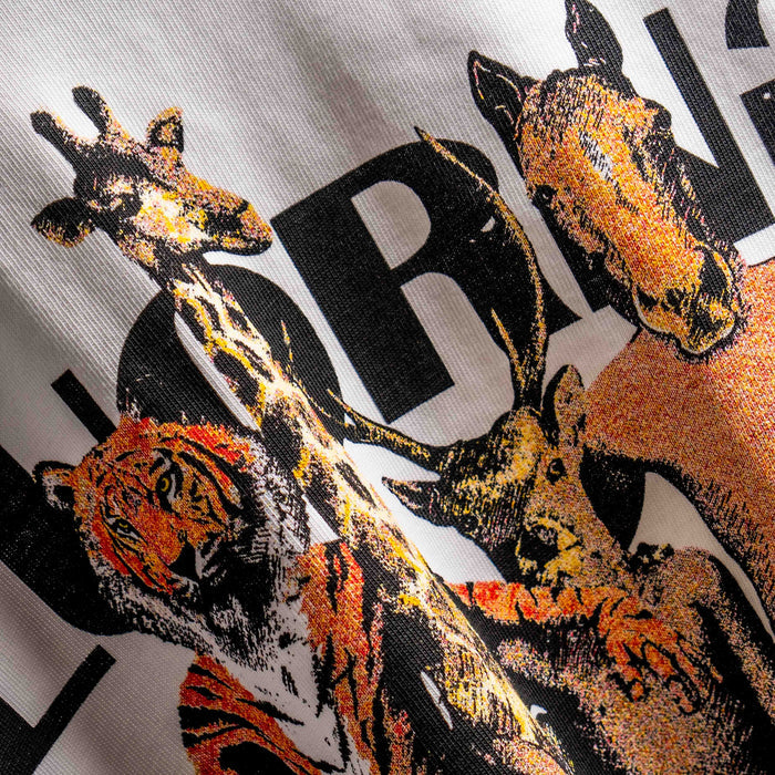 Premium oversized white long sleeve t-shirt Wild Bunch motif