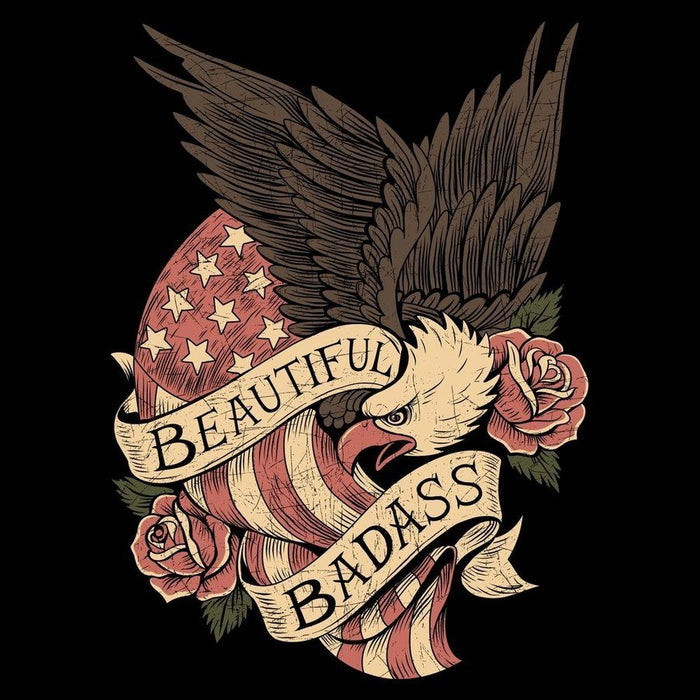 Grunt Style Women's Beautiful Badass Revolution Flowy Tank - Black artwork