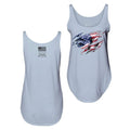 Grunt Style Women's Still Standing Flowy Tank - Stonewash Denim tanks