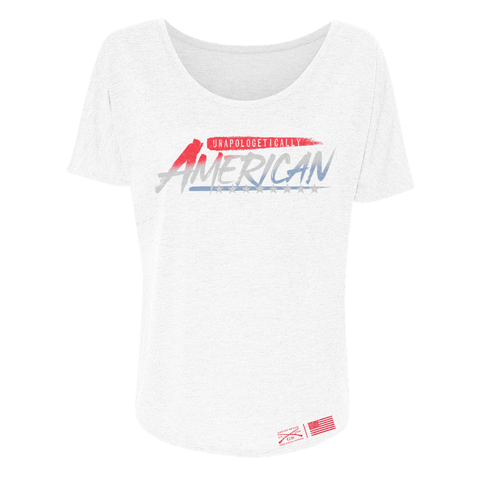 Women's Unapologetically American Slouchy T-Shirt - White