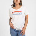 Grunt style Women's Unapologetically American Slouchy T-Shirt - White