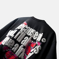 Black premium oversized t-shirt with contrast puff print